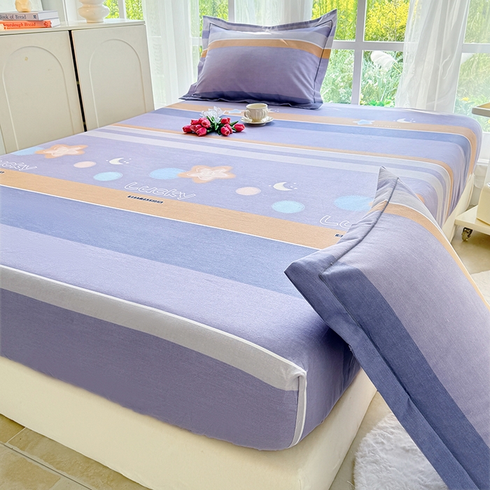 91家纺网 家纺一手货源 找家纺 家贝爱 2024新款加厚生态全棉磨毛床笠 暖阳时光