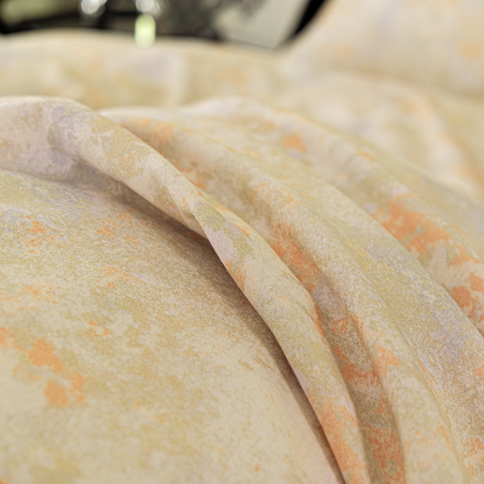 91家纺网 家纺一手货源 找家纺 新月家纺（锦威郎） 2024新款全棉加厚长绒棉数码印花四件套系列 花入迷颜-桔