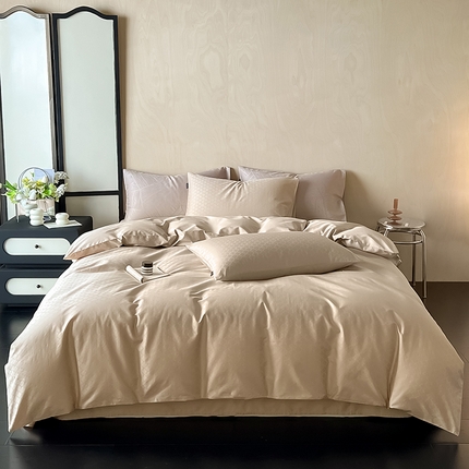 91家纺网 家纺一手货源 找家纺 （总）2024秋冬新品100S全棉简约提花四件套