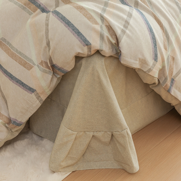 91家纺网 家纺一手货源 找家纺 新月家纺（锦威郎） 2024新款全棉加厚长绒棉数码印花四件套系列 布罗西娅-咖