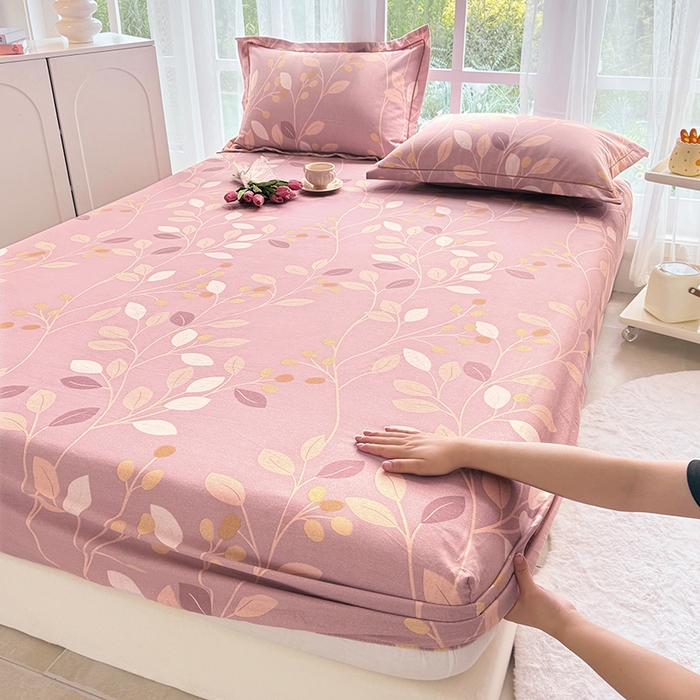 91家纺网 家纺一手货源 找家纺 家贝爱 2024新款加厚生态全棉磨毛床笠 岁月静好