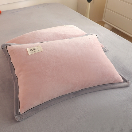 91家纺网 家纺一手货源 找家纺 （总）2025新款A类加厚牛奶绒大包边系列-单枕套