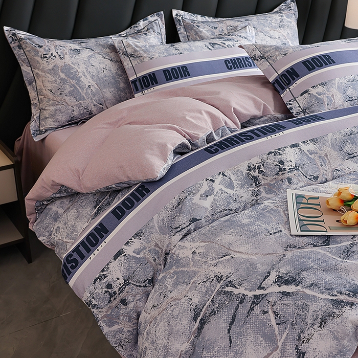 91家纺网 家纺一手货源 找家纺 新月家纺（锦威郎） 2024新款全棉加厚长绒棉数码印花四件套系列 卡其洛-兰