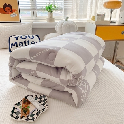 91家纺网 家纺一手货源 找家纺 心卓（总）2025新款针织棉夏被春秋被 被子被芯 冬被加厚 儿童学生成人大豆被