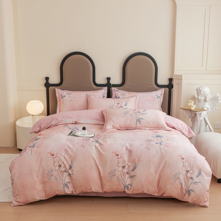 91家纺网 家纺一手货源 找家纺 （总）新月家纺（锦威郎） 2024新款全棉加厚长绒棉数码印花四件套系列