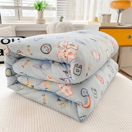 91家纺网 家纺一手货源 找家纺 心卓（总）2025新款针织棉夏被春秋被 被子被芯 冬被加厚 儿童学生成人大豆被