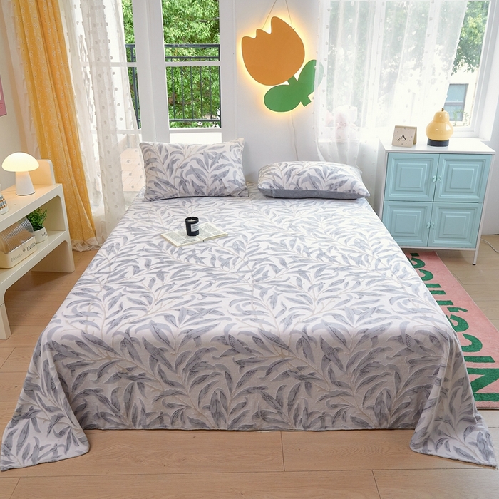 91家纺网 家纺一手货源 找家纺 菡宝 2024新款雕花绒230g全消光牛奶绒四件套及单品 - 单床单 倾羽