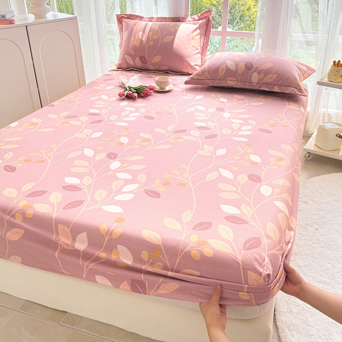 91家纺网 家纺一手货源 找家纺 家贝爱 2024新款加厚生态全棉磨毛床笠 岁月静好