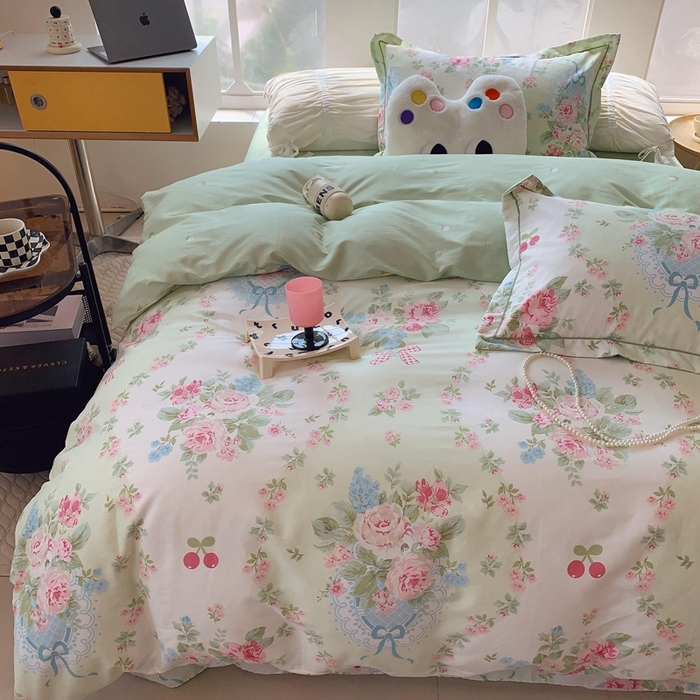 91家纺网 家纺一手货源 找家纺 莱豫家纺 2024新款纯棉四件套-第八波 清雅