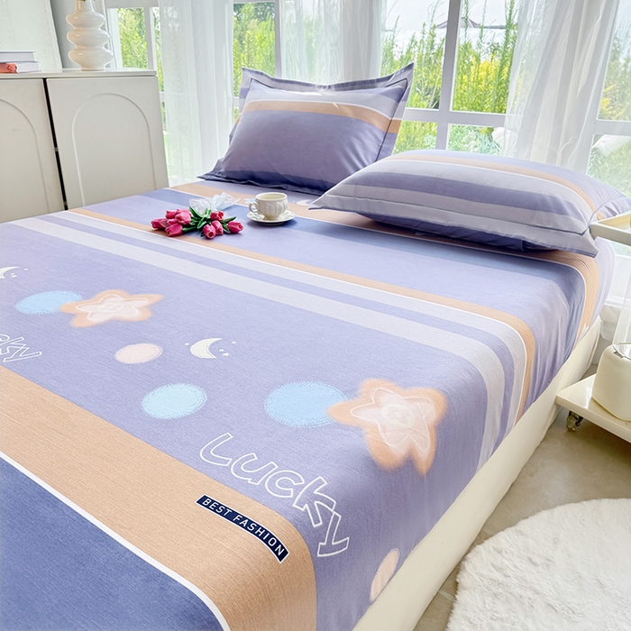 91家纺网 家纺一手货源 找家纺 家贝爱 2024新款加厚生态全棉磨毛床笠 暖阳时光