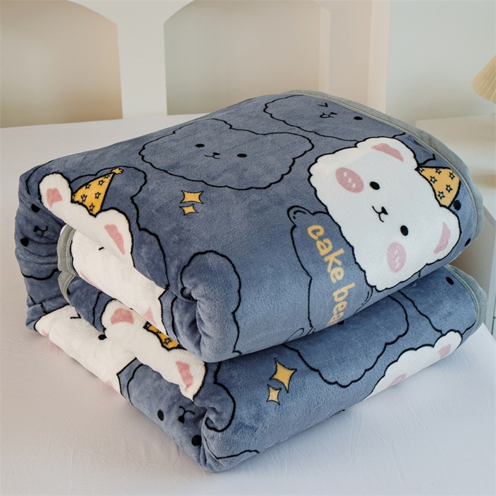 91家纺网 家纺一手货源 找家纺 梵心 2025新款云貂绒毛毯法兰绒毛毯牛奶绒毛毯爆款盖毯直播跨境专供-可定制克重  幸运猫