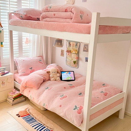 91家纺网 家纺一手货源 找家纺 （总）川悦生活 2024新款雪花绒宿舍三件套