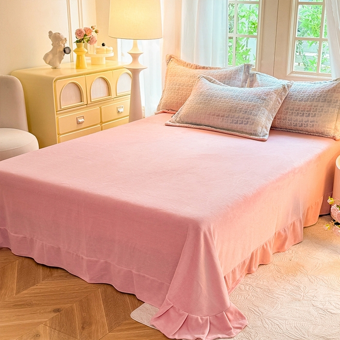 91家纺网 家纺一手货源 找家纺 简如 2025新款A类加厚冰岛立体雕花牛奶绒浮雕绒四件套（有买家秀） 告白-彩