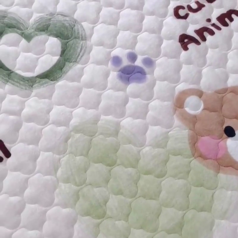 91家纺网 家纺一手货源 找家纺 小虾米 2024新款加厚上下床牛奶绒夹棉床笠款 洛可可