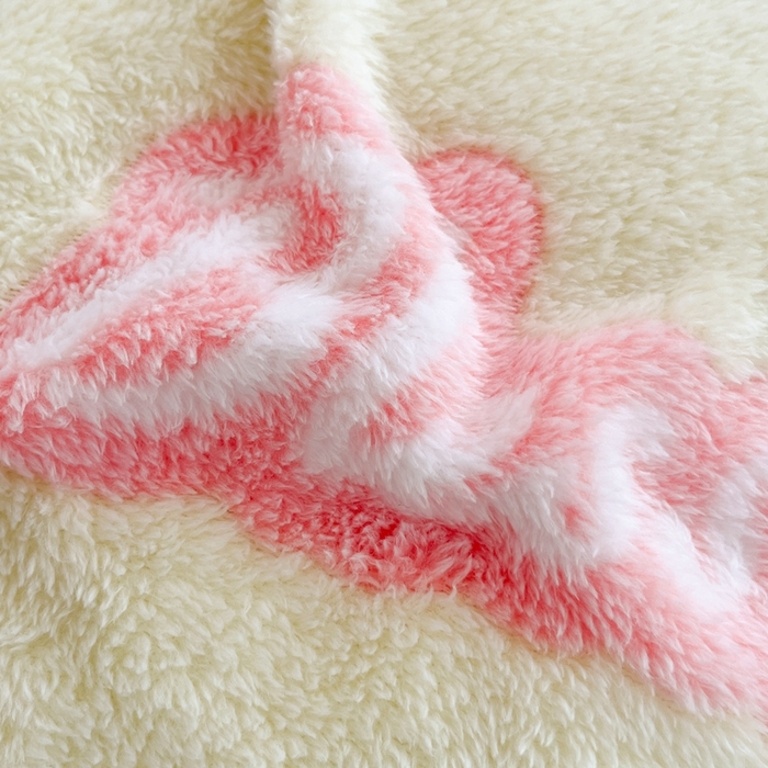 91家纺网 家纺一手货源 找家纺 川悦生活 2024新款雪花绒宿舍三件套 彩虹爱语粉