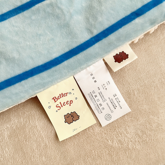 91家纺网 家纺一手货源 找家纺 2024新款卡通大版高克重牛奶绒豆豆被四件套 三只兔