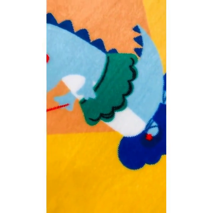 91家纺网 家纺一手货源 找家纺 小虾米 2024新款加厚上下床牛奶绒床笠款 可爱龙