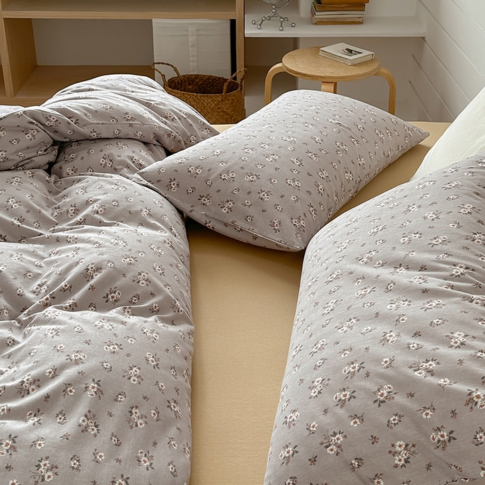 91家纺网 家纺一手货源 找家纺 梦可莱家居 2024新款A类亲肤舒适全棉针织棉四件套 秋意