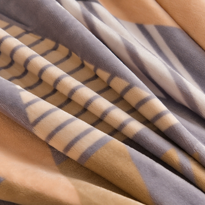 91家纺网 家纺一手货源 找家纺 丽涵家纺 2024秋冬新品冰岛臻棉绒保暖四件套 几何空间