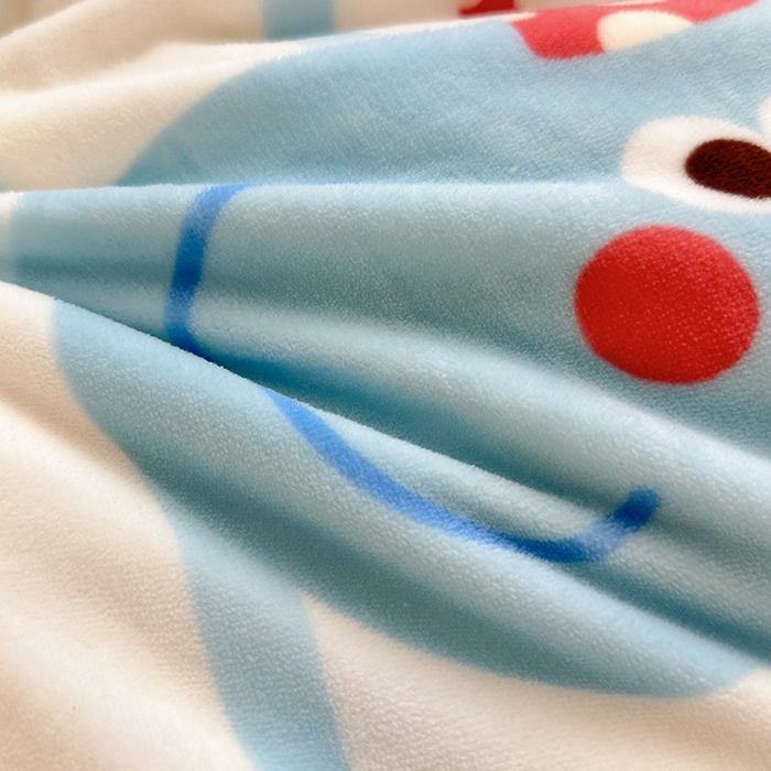 91家纺网 家纺一手货源 找家纺 2024新款大版卡通双面高克重牛奶绒床单款四件套 小象