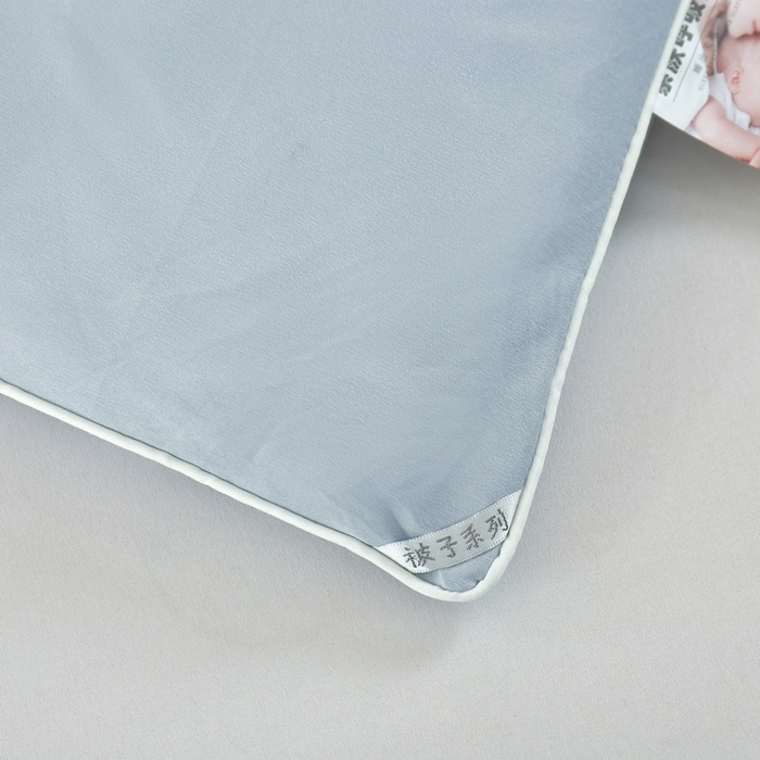91家纺网 家纺一手货源 找家纺 丝薇雅 2024新款针织棉单边冬被 天空蓝