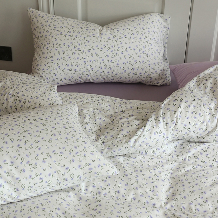 91家纺网 家纺一手货源 找家纺 梦可莱家居 2024新款A类亲肤舒适全棉针织棉四件套 蓝心