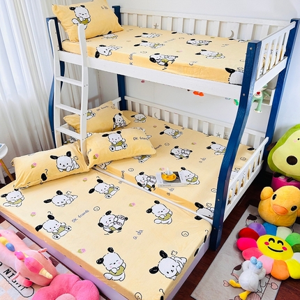 小虾米 2024新款加厚上下床牛奶绒床笠款 小奶狗