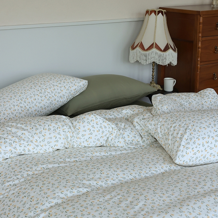 91家纺网 家纺一手货源 找家纺 梦可莱家居 2024新款A类亲肤舒适全棉针织棉四件套 绿叶