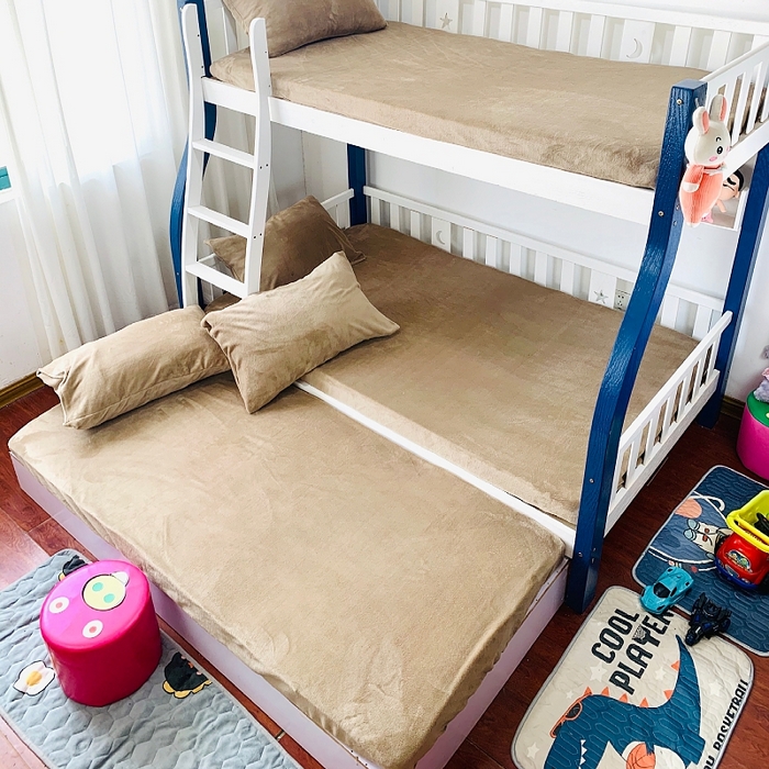 91家纺网 家纺一手货源 找家纺 小虾米 2024新款加厚上下床牛奶绒床笠款 咖啡色