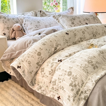 91家纺网 家纺一手货源 找家纺 （总）简如 2025新款A类加厚冰岛立体雕花牛奶绒浮雕绒四件套（有买家秀）