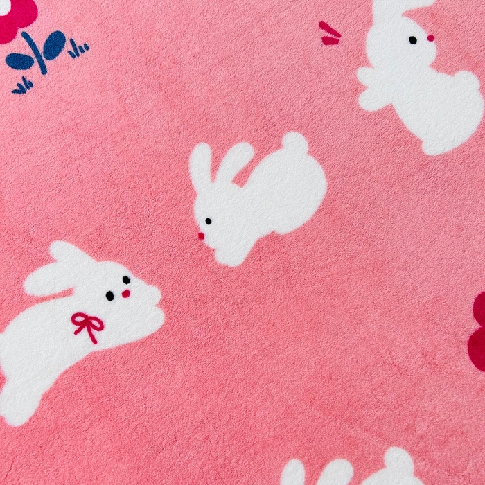 91家纺网 家纺一手货源 找家纺 小虾米 2024新款加厚上下床牛奶绒床笠款 欢乐兔