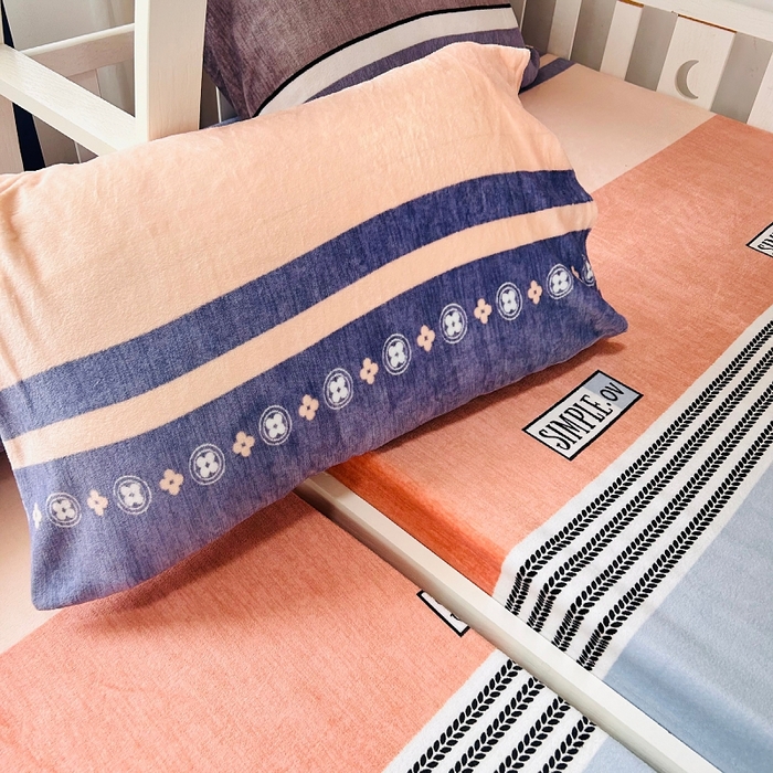 91家纺网 家纺一手货源 找家纺 小虾米 2024新款加厚上下床牛奶绒床笠款 流年