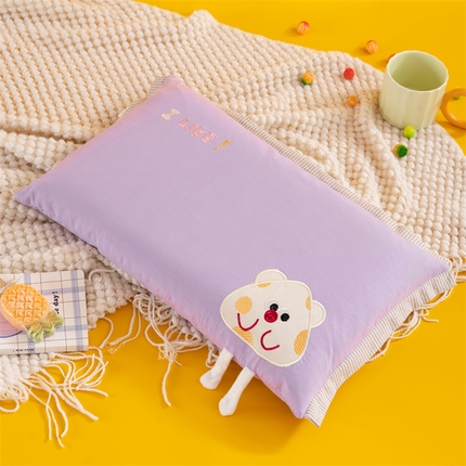 91家纺网 家纺一手货源 找家纺 （总）织布人 2024新款枕芯全棉多巴胺芝士小熊枕1-12岁儿童枕学生枕头+枕芯