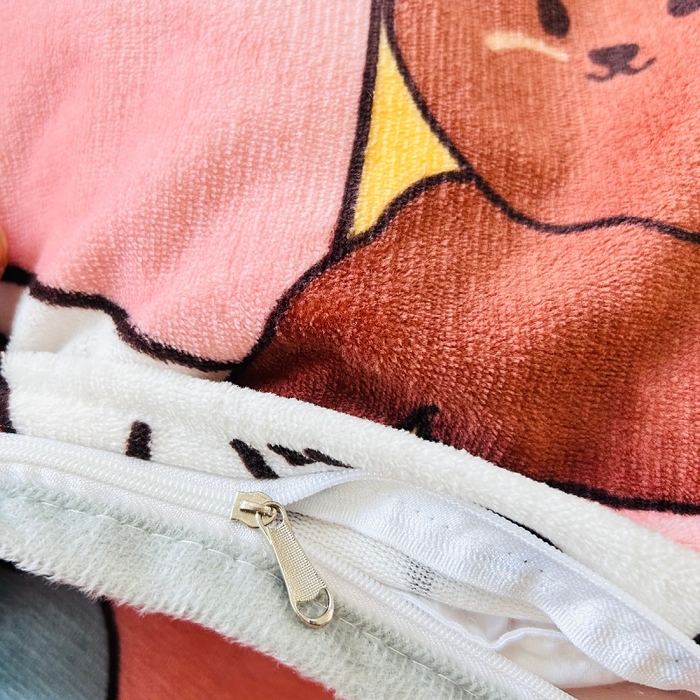 91家纺网 家纺一手货源 找家纺 小虾米 2024新款加厚上下床牛奶绒单被套 开心女孩