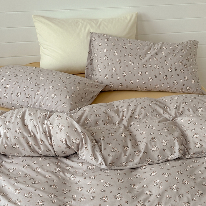 91家纺网 家纺一手货源 找家纺 梦可莱家居 2024新款A类亲肤舒适全棉针织棉四件套 秋意