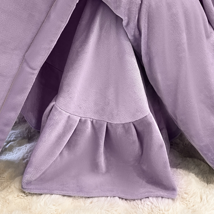 91家纺网 家纺一手货源 找家纺 畅畅家纺 2024秋冬新款牛奶绒绣花四件套 芳华-伊莉莎系列 芳华-紫