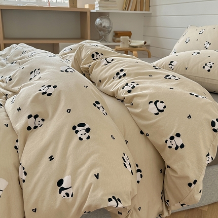 91家纺网 家纺一手货源 找家纺 （总）梦可莱家居 2024新款A类亲肤舒适全棉针织棉四件套