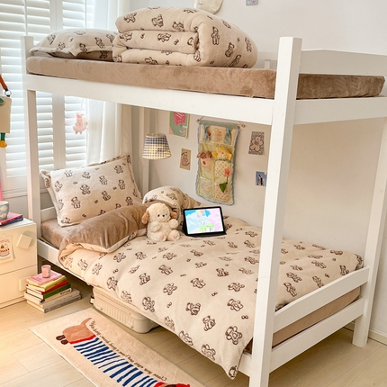 91家纺网 家纺一手货源 找家纺 （总）川悦生活 2024新款雪花绒宿舍三件套