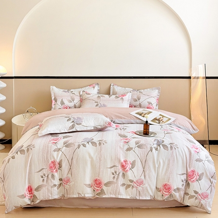 91家纺网 家纺一手货源 找家纺 （总）梦卓家纺 新款直播加厚植物羊绒四件套高克重磨毛跨境四件套 大量现货