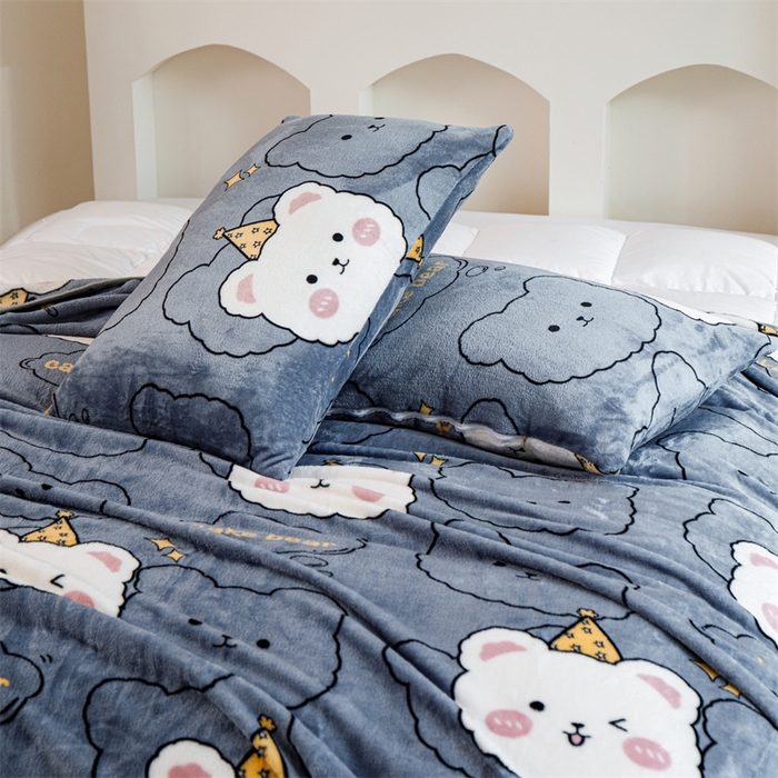 91家纺网 家纺一手货源 找家纺 梵心 2025新款云貂绒毛毯法兰绒毛毯牛奶绒毛毯爆款盖毯直播跨境专供-可定制克重  幸运猫