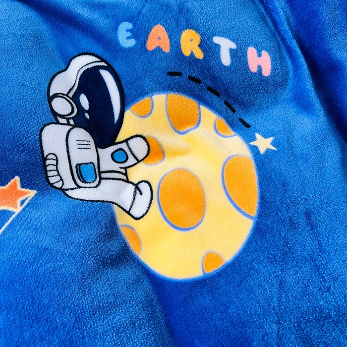 91家纺网 家纺一手货源 找家纺 小虾米 2024新款加厚上下床牛奶绒单被套 遨游太空