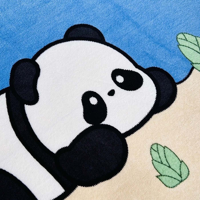 91家纺网 家纺一手货源 找家纺 小虾米 2024新款加厚上下床牛奶绒床笠款 熊猫帕帕