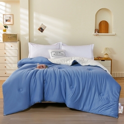 91家纺网 家纺一手货源 找家纺 丝薇雅 2024新款雪绒棉立体冬被 蓝色,蓝色