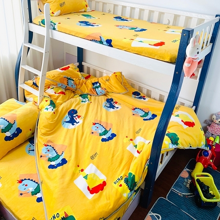 小虾米 2024新款加厚上下床牛奶绒单被套 可爱龙