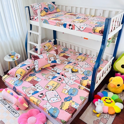 91家纺网 家纺一手货源 找家纺 （总）小虾米 2024新款加厚上下床牛奶绒床笠款