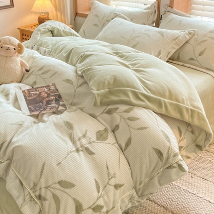 91家纺网 家纺一手货源 找家纺 （总）简如 2025新款A类加厚冰岛立体雕花牛奶绒浮雕绒四件套（有买家秀）