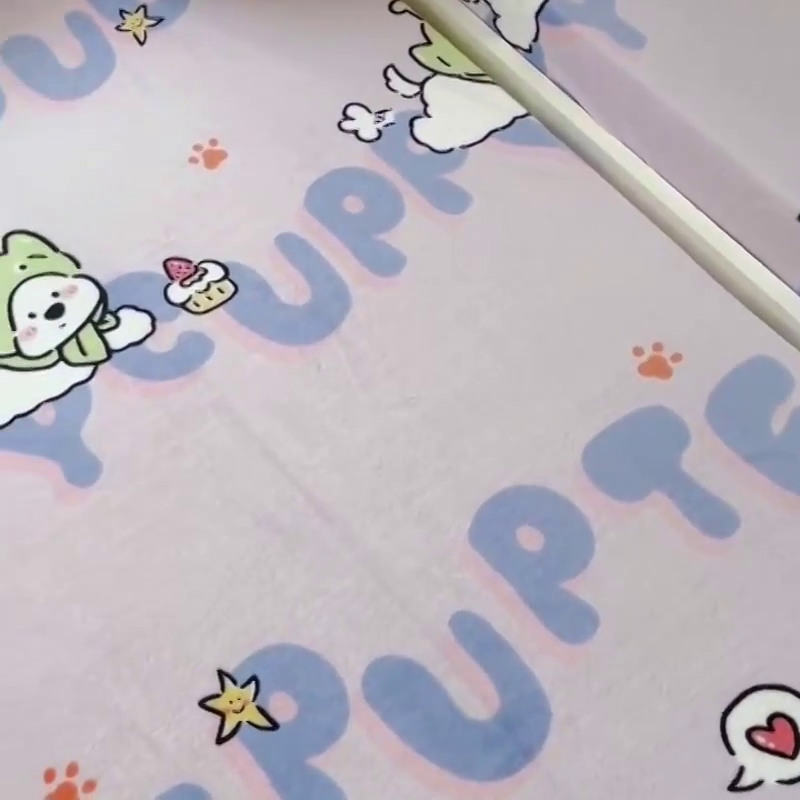 91家纺网 家纺一手货源 找家纺 小虾米 2024新款加厚上下床牛奶绒床笠款 奇趣乐园