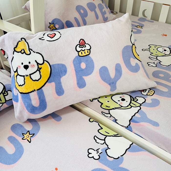 91家纺网 家纺一手货源 找家纺 小虾米 2024新款加厚上下床牛奶绒床笠款 奇趣乐园