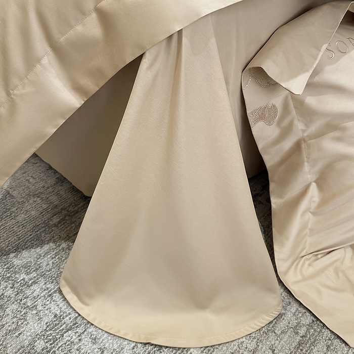 91家纺网 家纺一手货源 找家纺 星蕴家纺 2024新款A类新疆全棉刺绣四件套 浅香槟