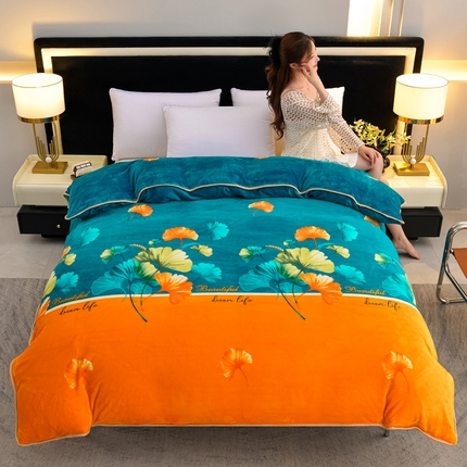 91家纺网 家纺一手货源 找家纺 （总）慕婷家纺 2024新款牛奶绒印花床裙系列-单被套